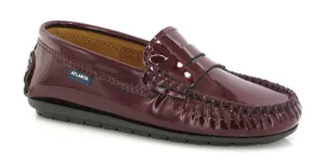 Altanta Mocassin Burgundy Patent Leather Penny Loafer