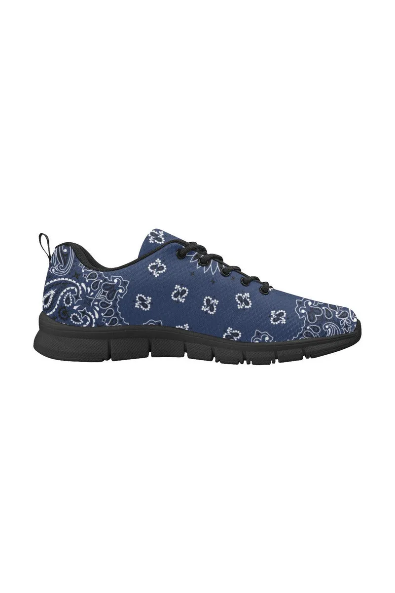 blue bandanna Women's Breathable Running Shoes (Model 055)