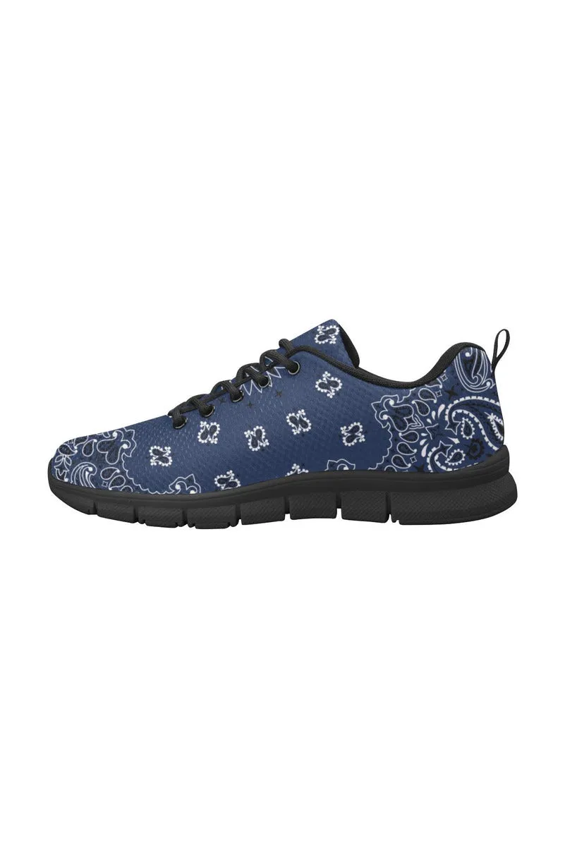 blue bandanna Women's Breathable Running Shoes (Model 055)