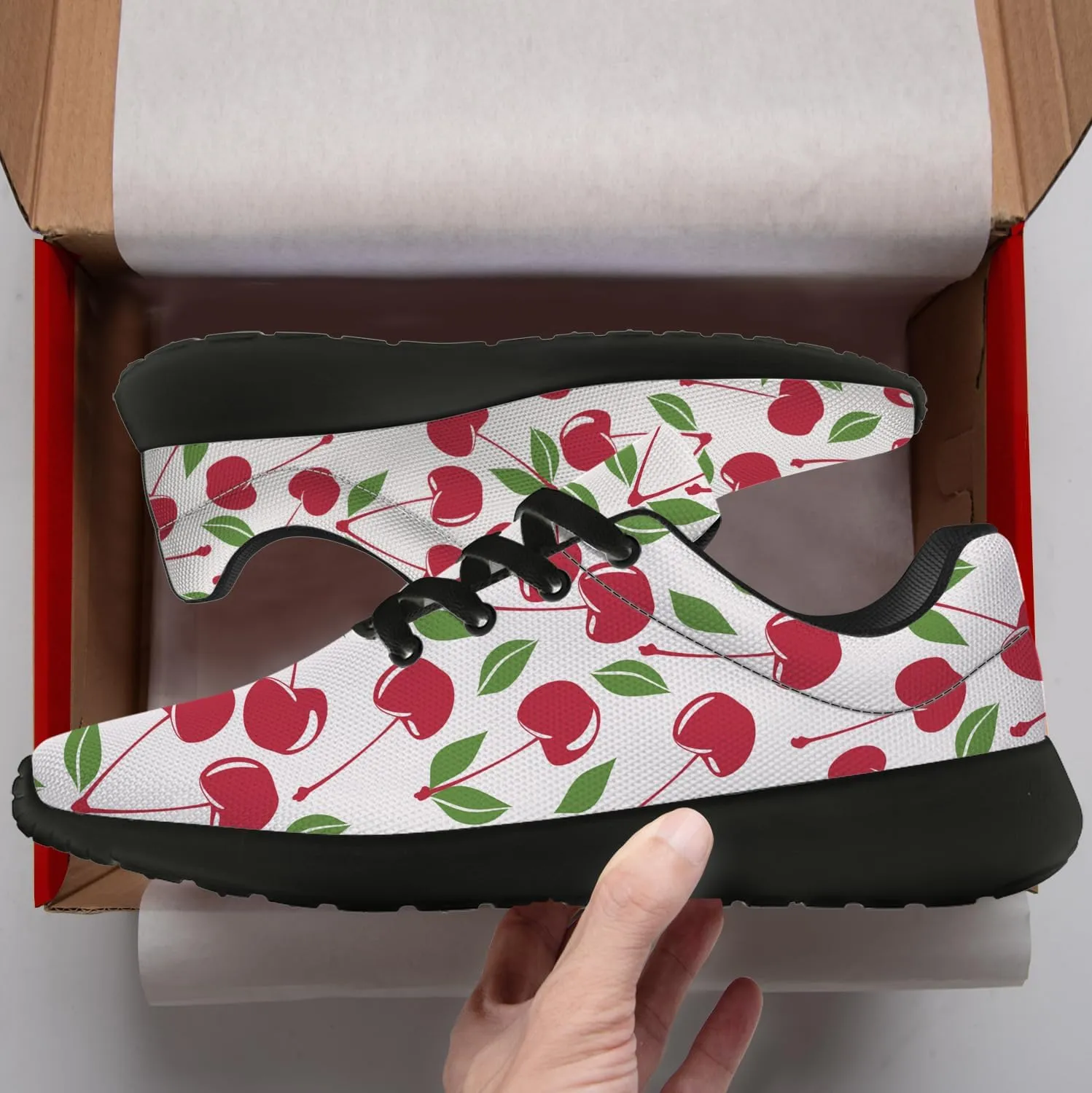 Cherries Shoes for Women Running Tennis Shoes Lightweight Walking Sneakers Gifts for Women Men