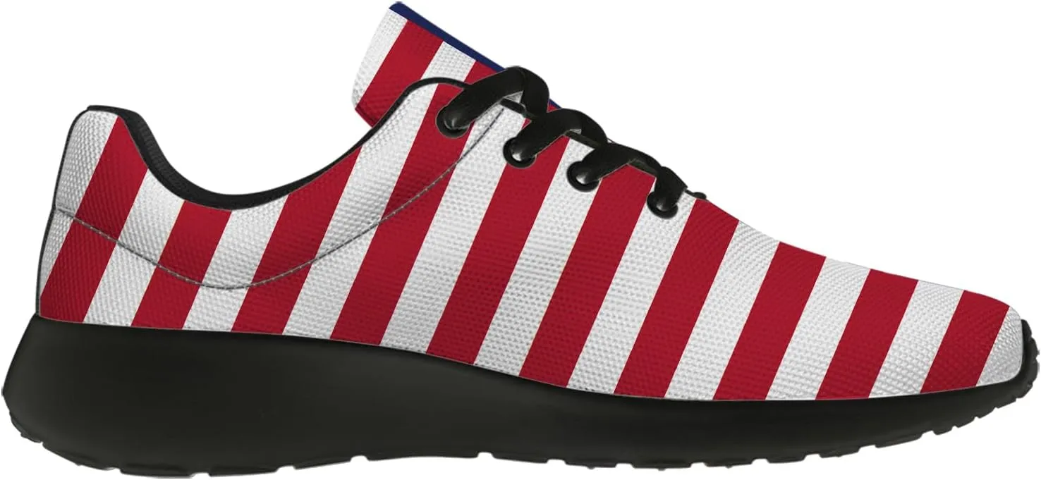 Flag Shoes for Women Men Running Shoes Lightweight Tennis Sneakers Patriotic Shoes Gifts