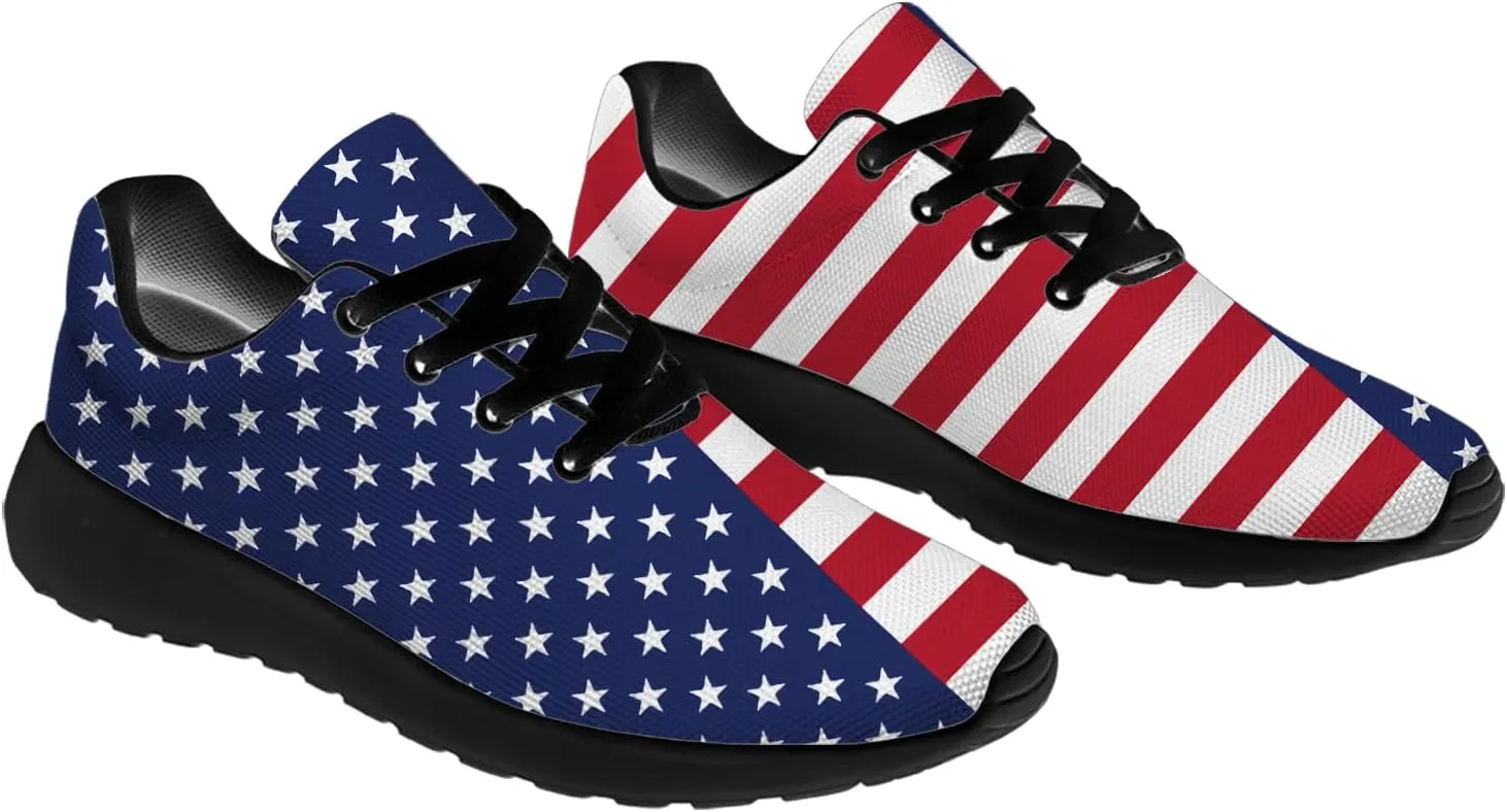 Flag Shoes for Women Men Running Shoes Lightweight Tennis Sneakers Patriotic Shoes Gifts
