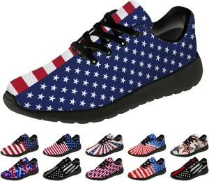 Flag Shoes for Women Men Running Shoes Lightweight Tennis Sneakers Patriotic Shoes Gifts