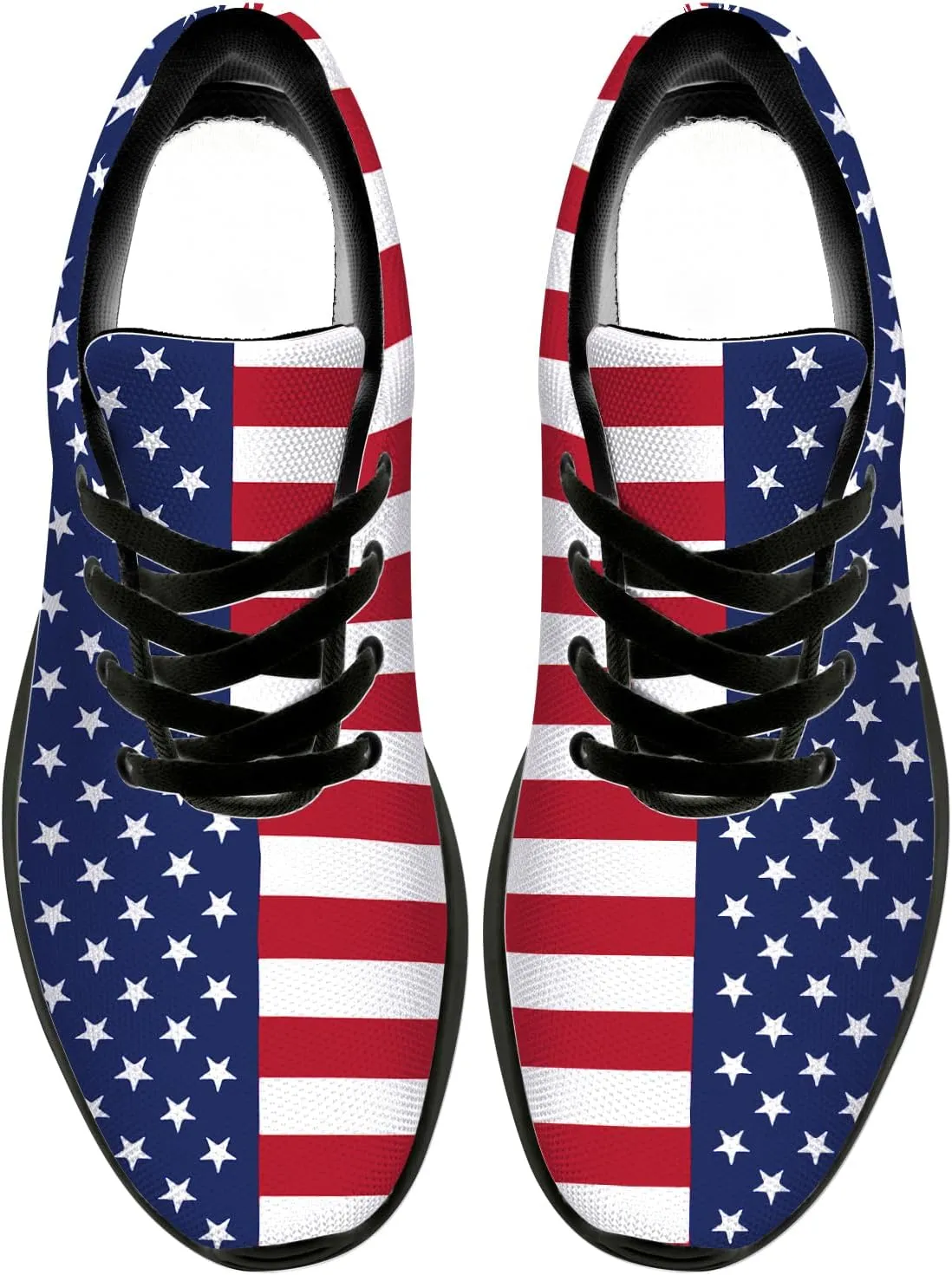 Flag Shoes for Women Men Running Shoes Lightweight Tennis Sneakers Patriotic Shoes Gifts