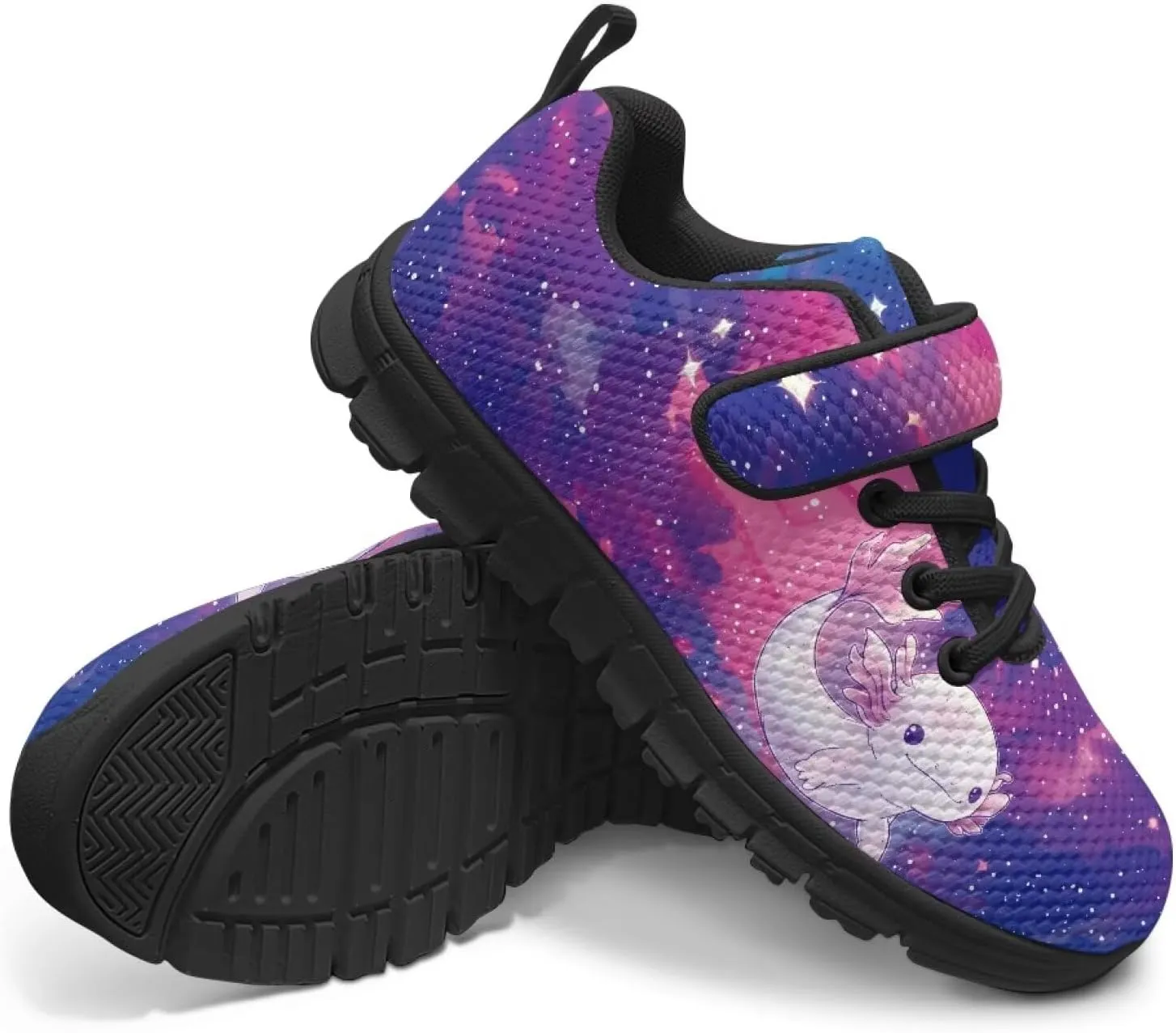 Kids Unisex Tennis Running Shoes Breathable Soft Walking Sneakers for Boys Girls Elastic Cushioned Travel Shoe for Kids Size 11-15 Black Sole