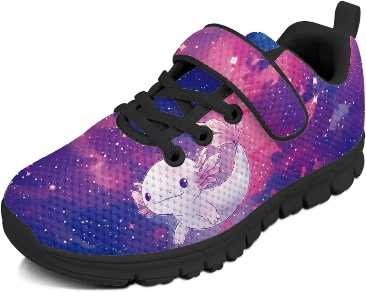Kids Unisex Tennis Running Shoes Breathable Soft Walking Sneakers for Boys Girls Elastic Cushioned Travel Shoe for Kids Size 11-15 Black Sole