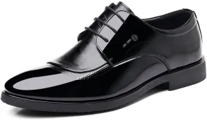 Men's Casual Business Formal Dress Shoes Comfortable Derby Shoes for Men Genuine Leather Lace-Up Oxfords