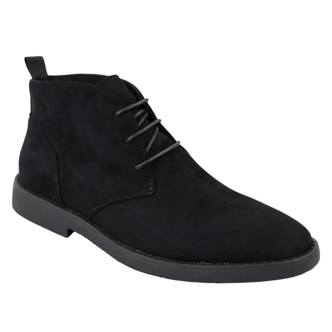 Mens's Chukka Desert Ankle Boots Lace Up Suede Shoes