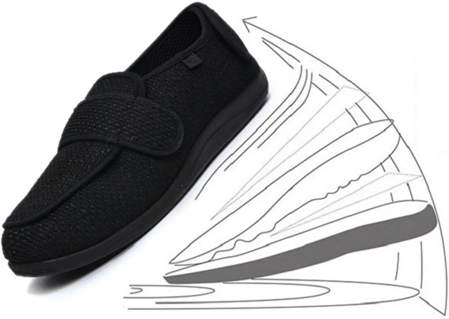 Orthopedic Diabetic Walking Shoes for Women - Wide Width Orthotic Loafers for Plantar Fasciitis Comfort Supportive Casual Sneakers for Foot and Heel Pain Rlief