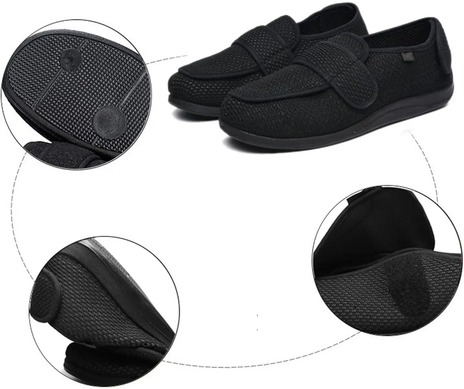 Orthopedic Diabetic Walking Shoes for Women - Wide Width Orthotic Loafers for Plantar Fasciitis Comfort Supportive Casual Sneakers for Foot and Heel Pain Rlief