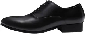 Shoes for Men Lace Up Pointed Toe Leather Cap Toe Shoes Dress Oxford Formal Rubber Non Slip Low Top Wedding